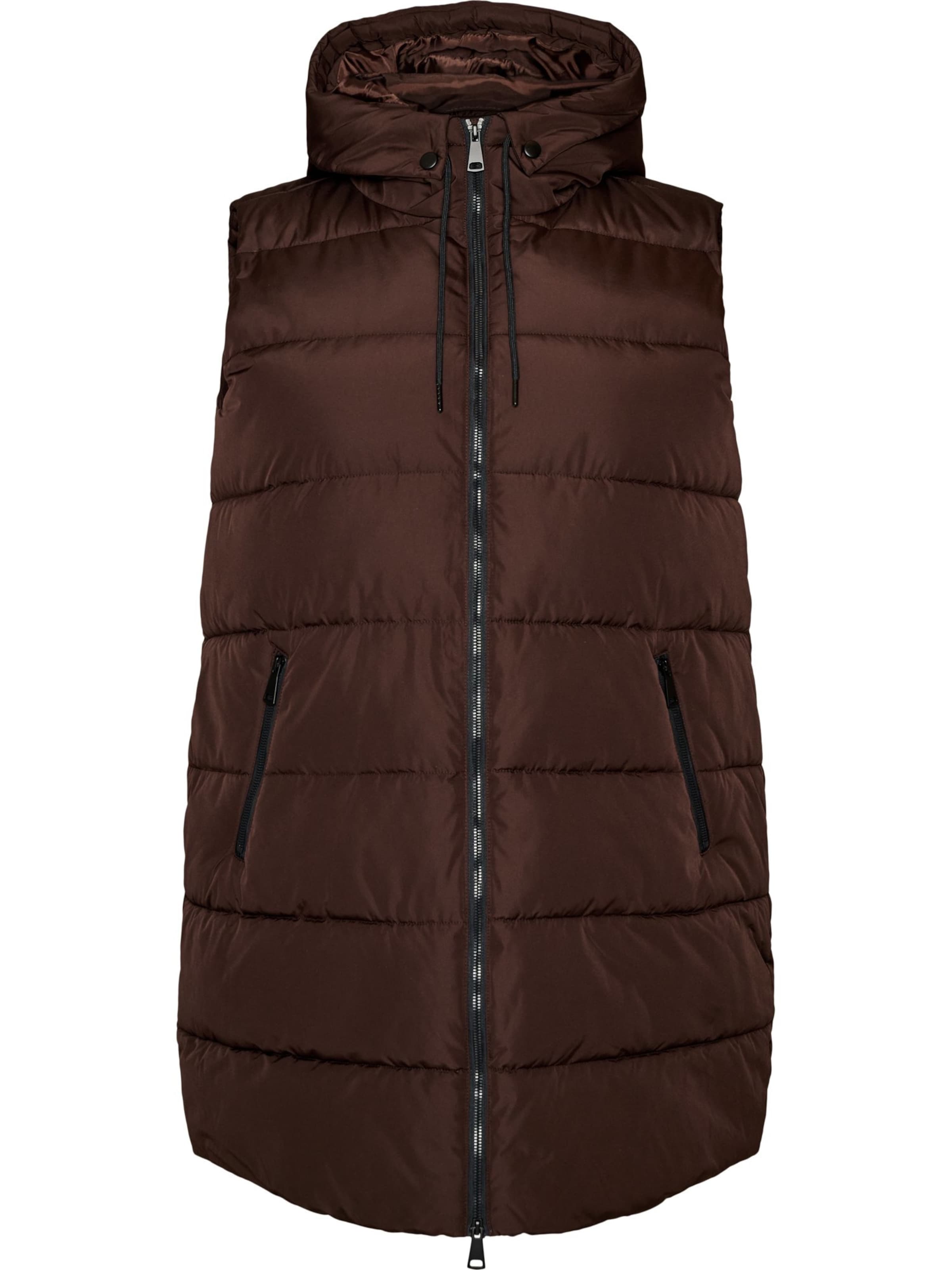 Zizzi Bodywarmer 'CARYLIE' in Bruin: voorkant