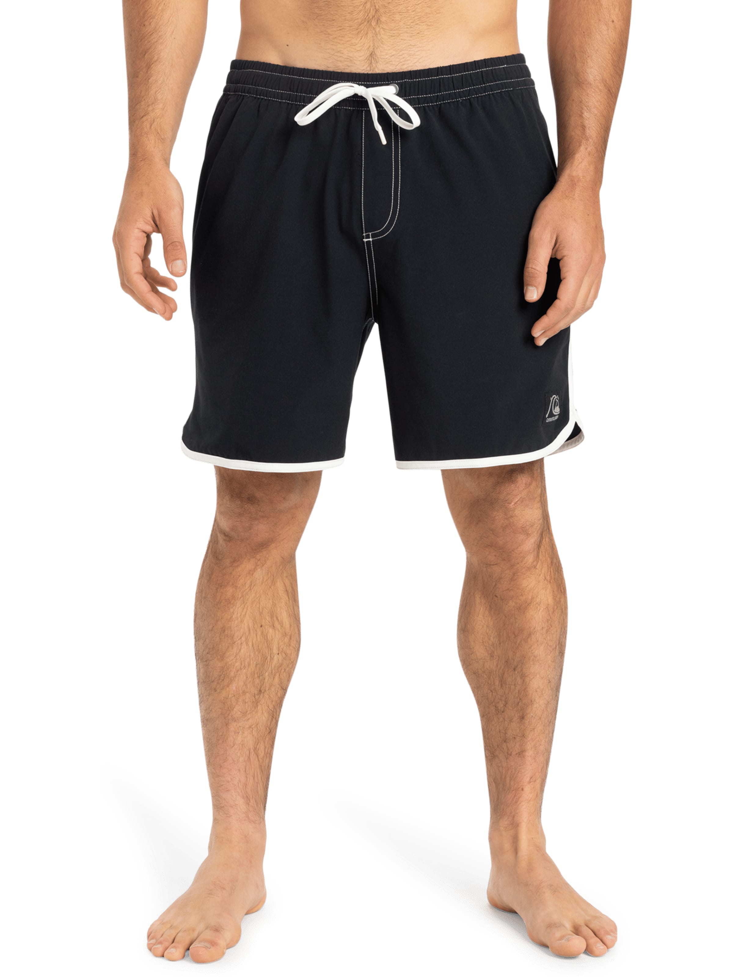 QUIKSILVER Zwemshorts 'Original Scallop 17' in Zwart: voorkant