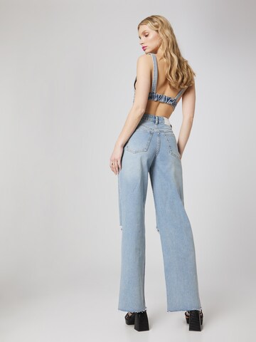 Wide leg Jeans 'Greta' de la Hoermanseder x About You pe albastru