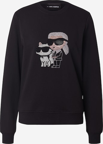 Karl Lagerfeld Collegepaita 'IKON' värissä musta: etupuoli