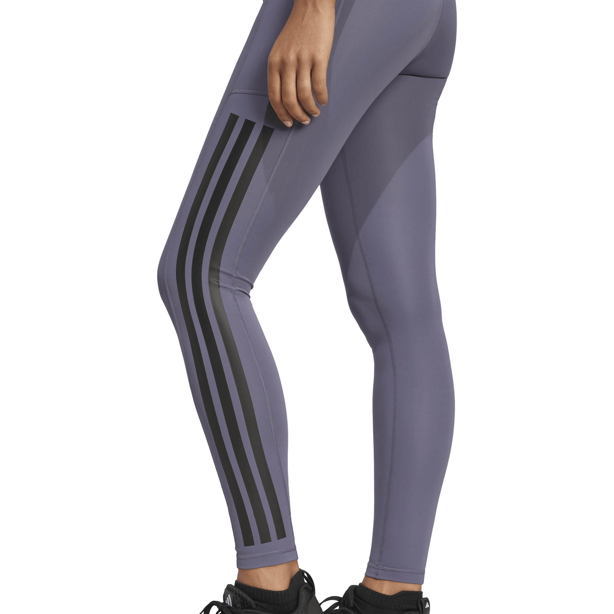 ADIDAS PERFORMANCE Skinny Workout Pants 'Optime' in Purple