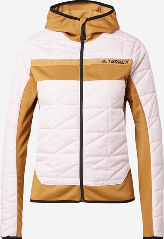 ADIDAS TERREX Outdoorjas in Bruin: voorkant