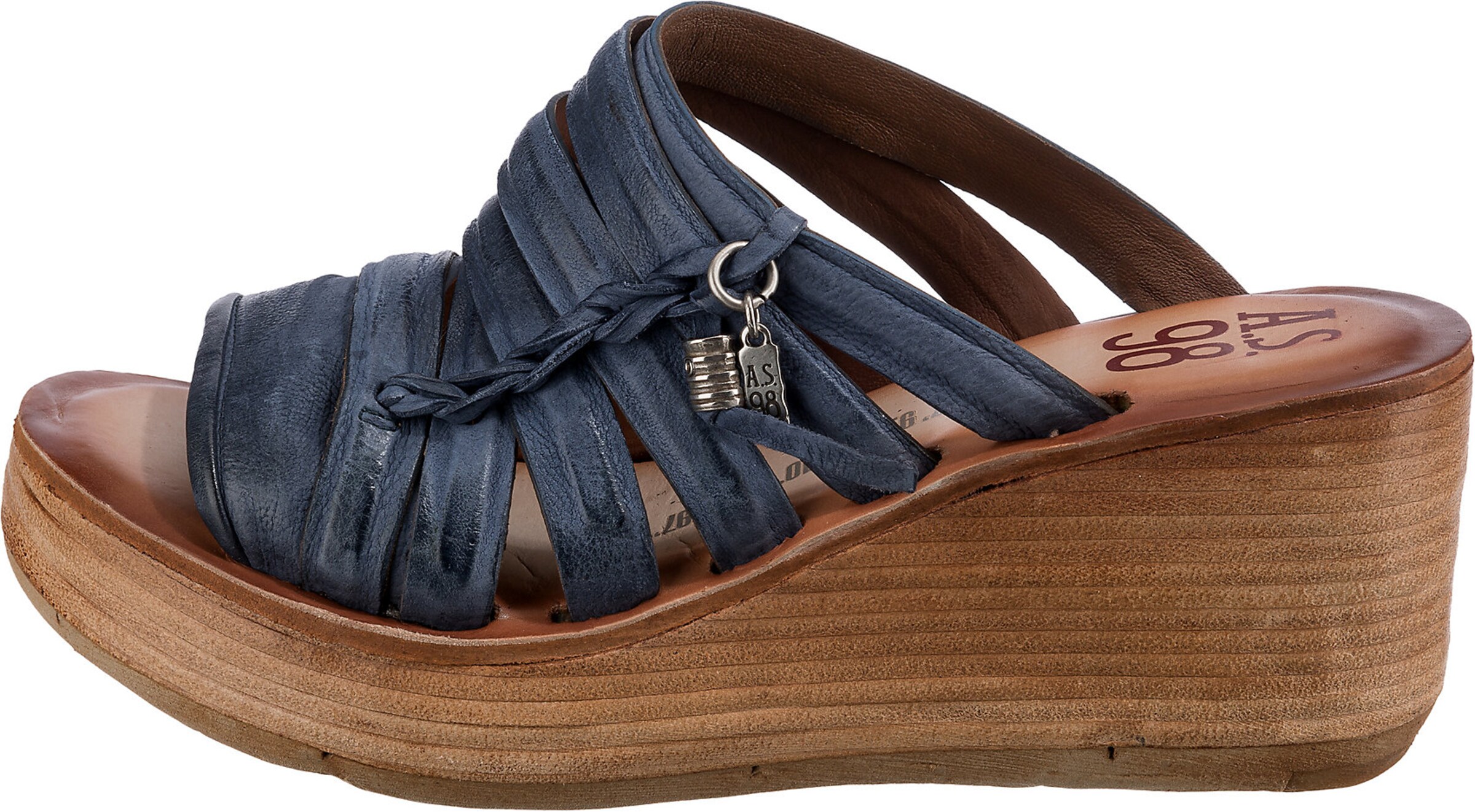 Damen Schuhe Absätze Sandalen mit Keilabsatz A.s.98 Pantolette noa in Schwarz 