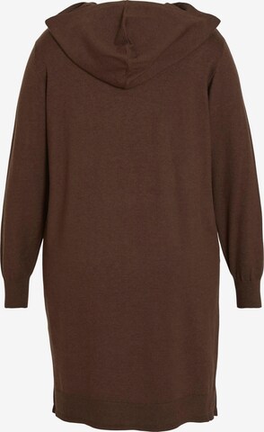 Vila Curve Knit dress in Brown