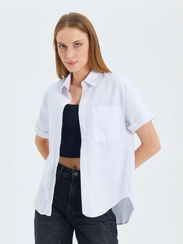 Camicia da donna di MixRay in bianco: frontale