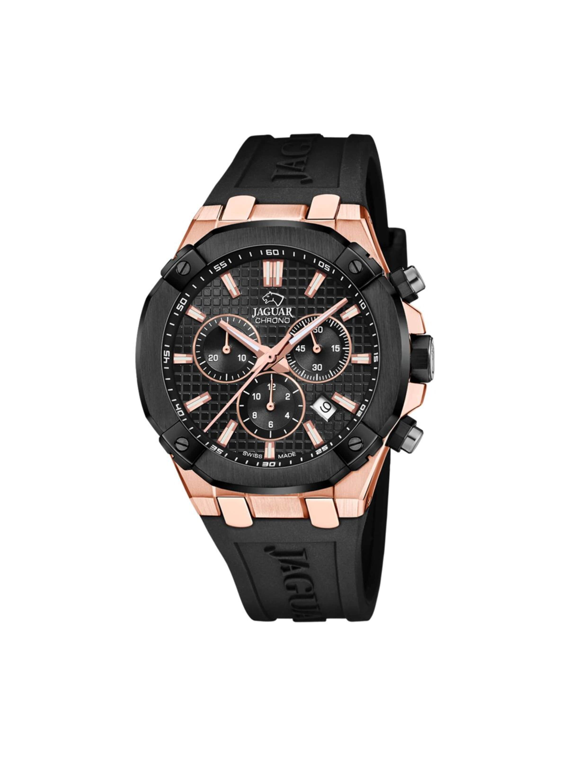 Jaguar Analog Watch 'Diplomatic' in Black: front