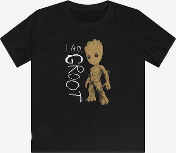 T-Shirt 'Marvel Guardians of the Galaxy I am Groot' F4NT4STIC en noir : devant