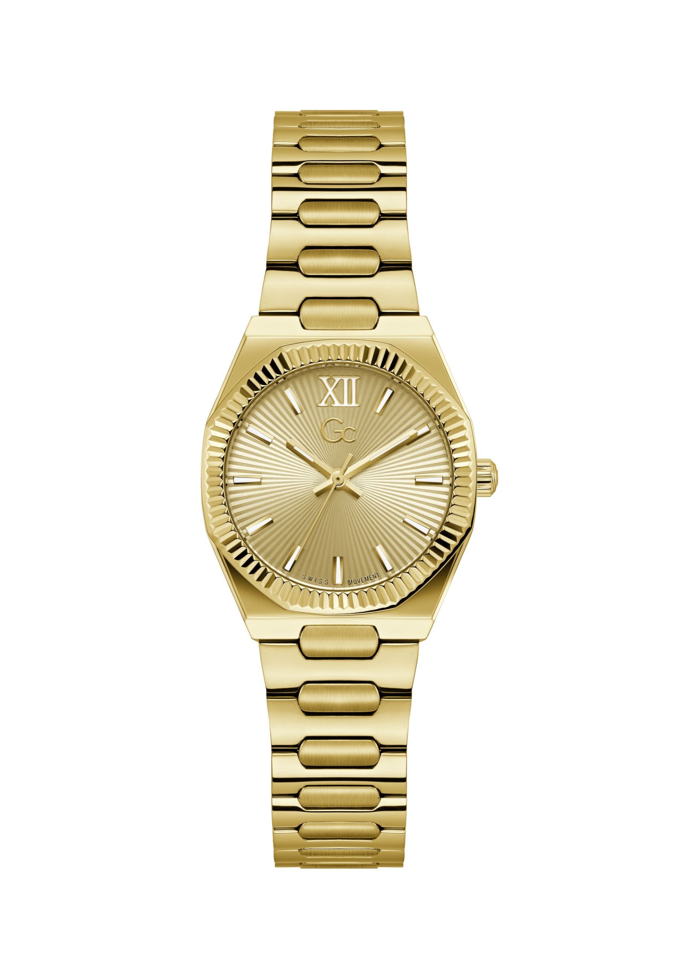 Gc Analoguhr in Gold: Vorderseite