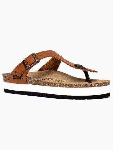 Bayton T-bar sandals 'Asturias' in Brown