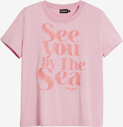 Desigual T-Shirt 'Message' in apricot / rosa, Produktansicht