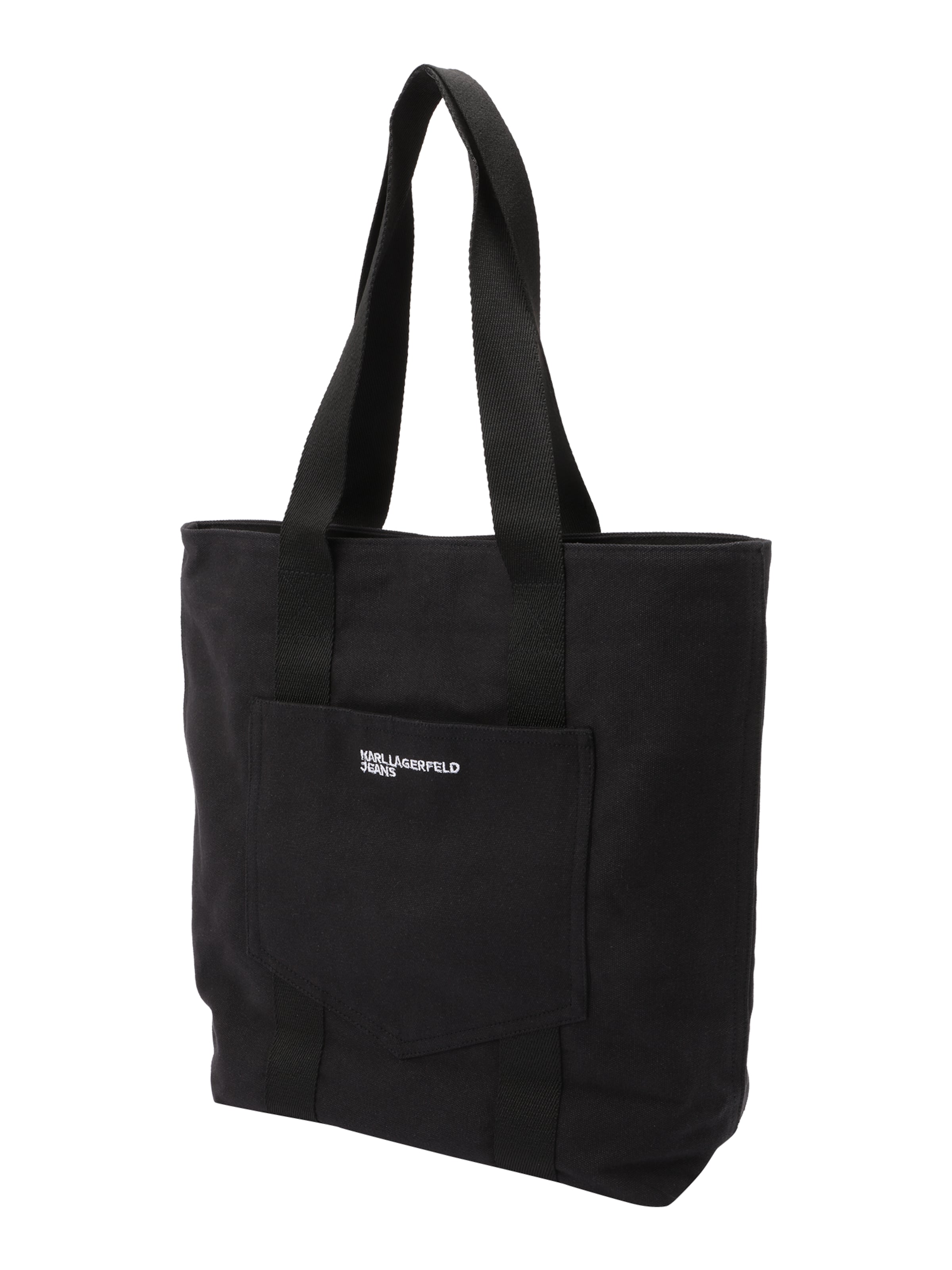 KARL LAGERFELD JEANS Shopper táska 'Box Logo Canvas' - fekete