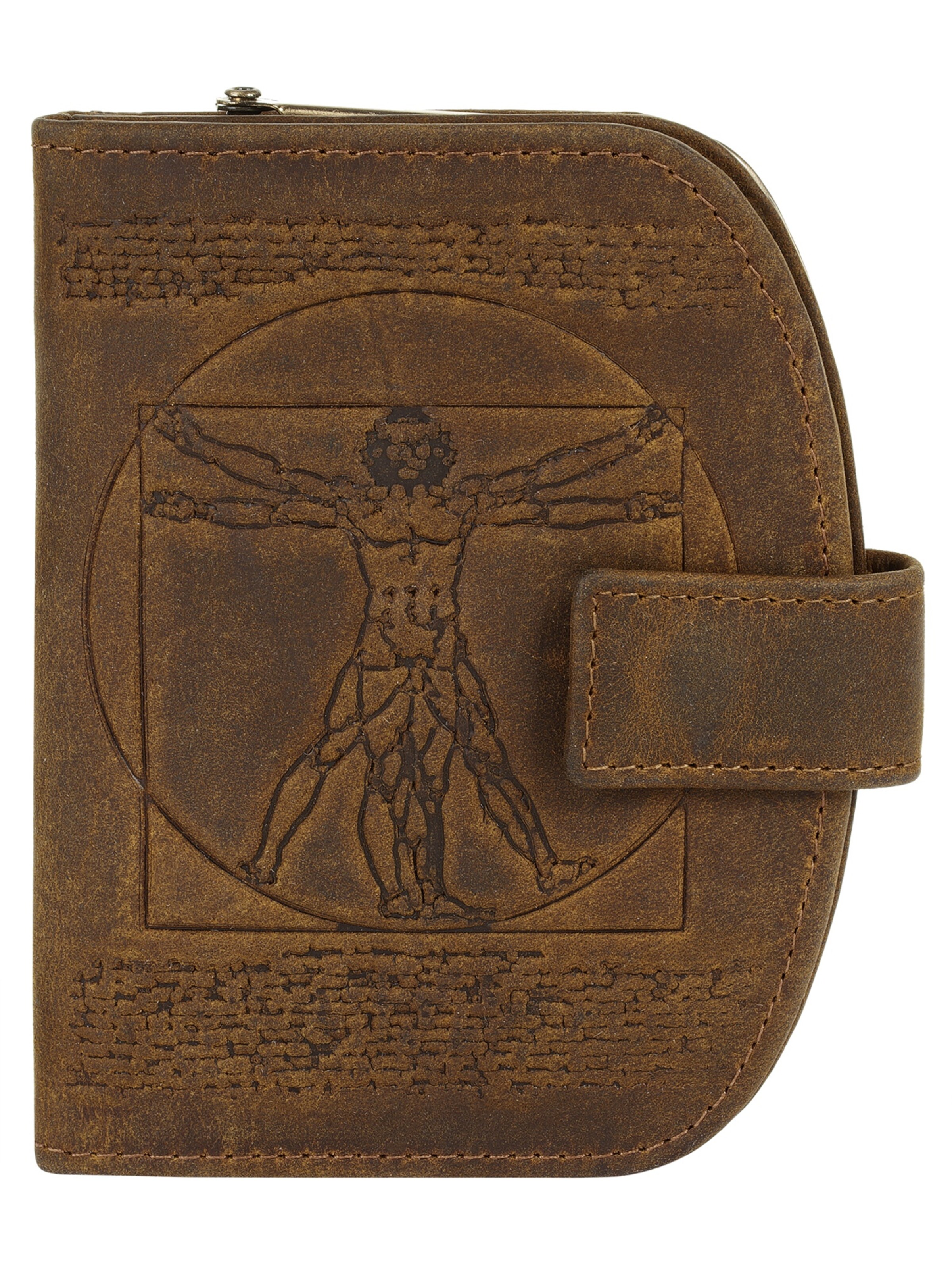 Porte-monnaies LANDLEDER en marron : devant