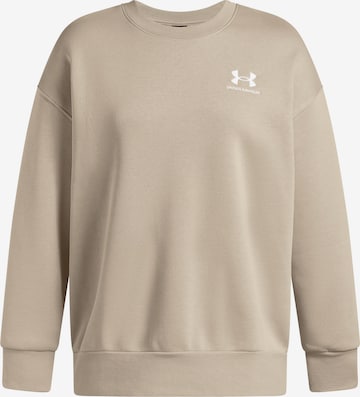 UNDER ARMOUR Sportief sweatshirt 'Essentials' in Bruin: voorkant