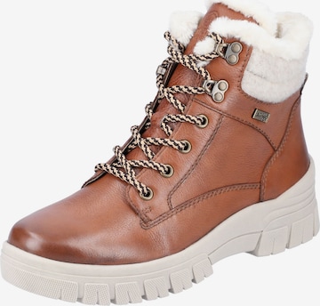 REMONTE Lace-Up Ankle Boots in Brown: front