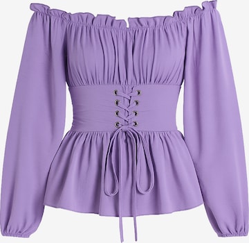 Chemisier Elara en violet : devant