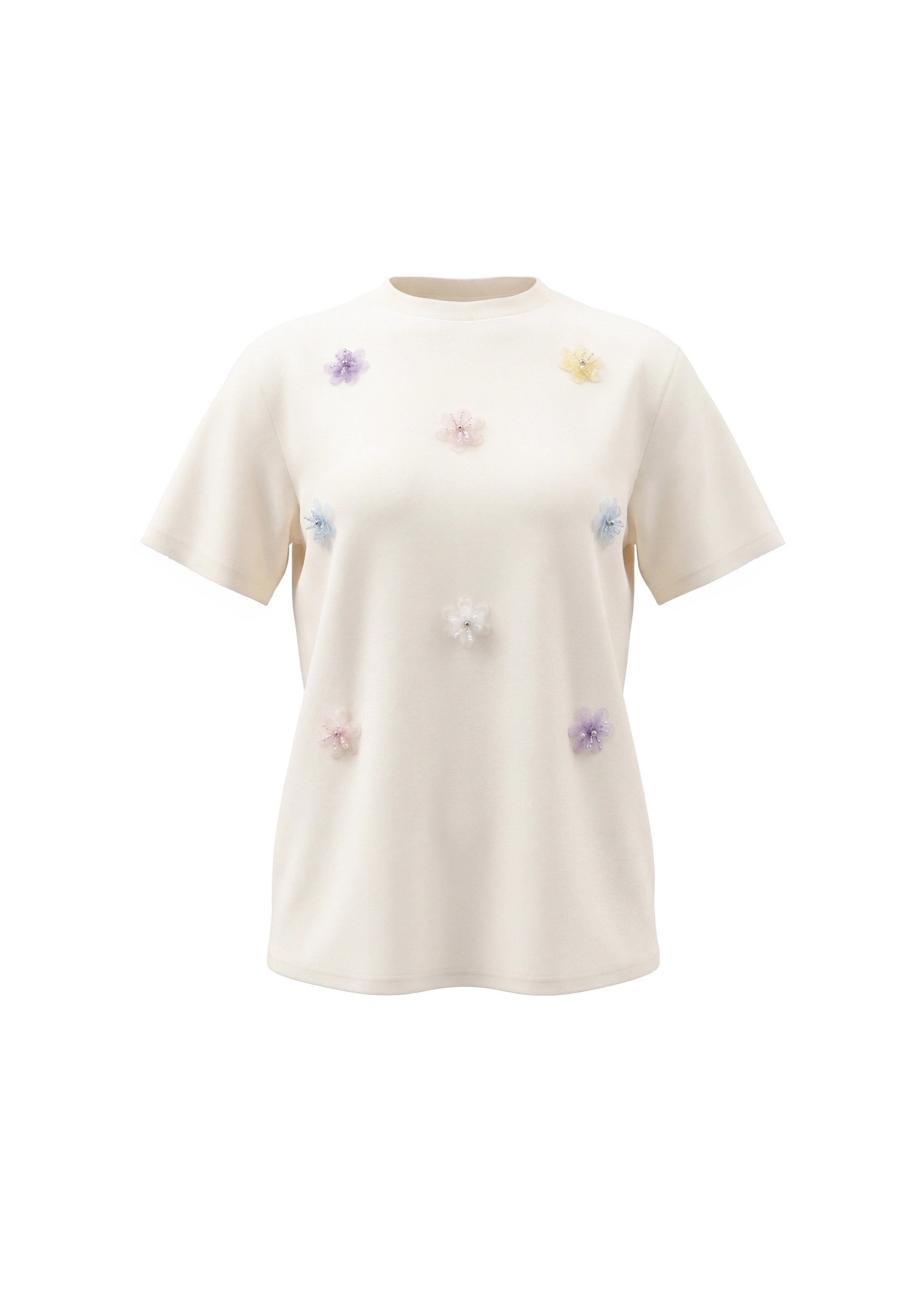 MYMO Camisa 'Pop' em S em creme / azul claro / lilás / rosé, Vista do artigo