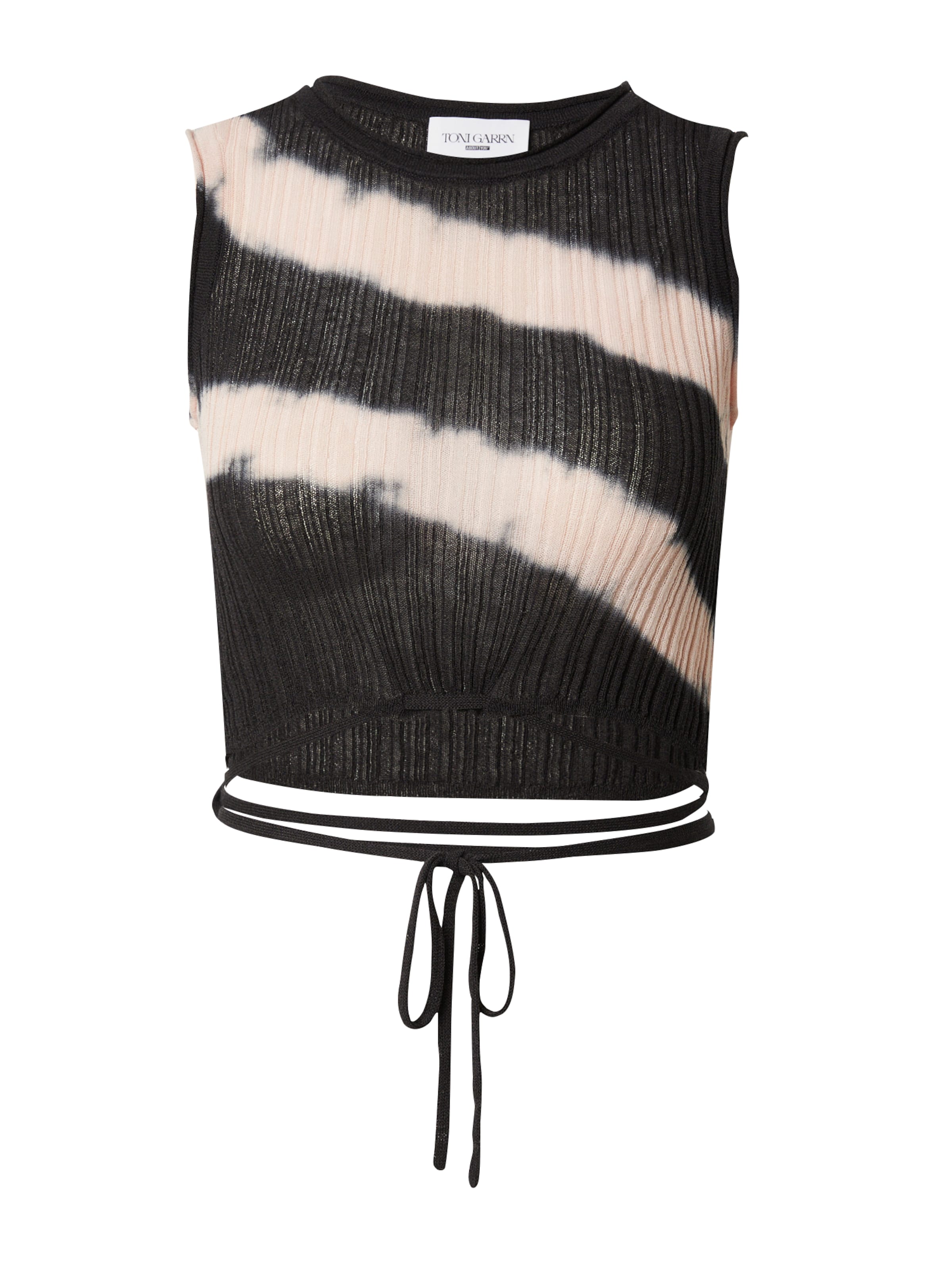 ABOUT YOU x Toni Garrn Knitted Top 'Salma' in Black: front
