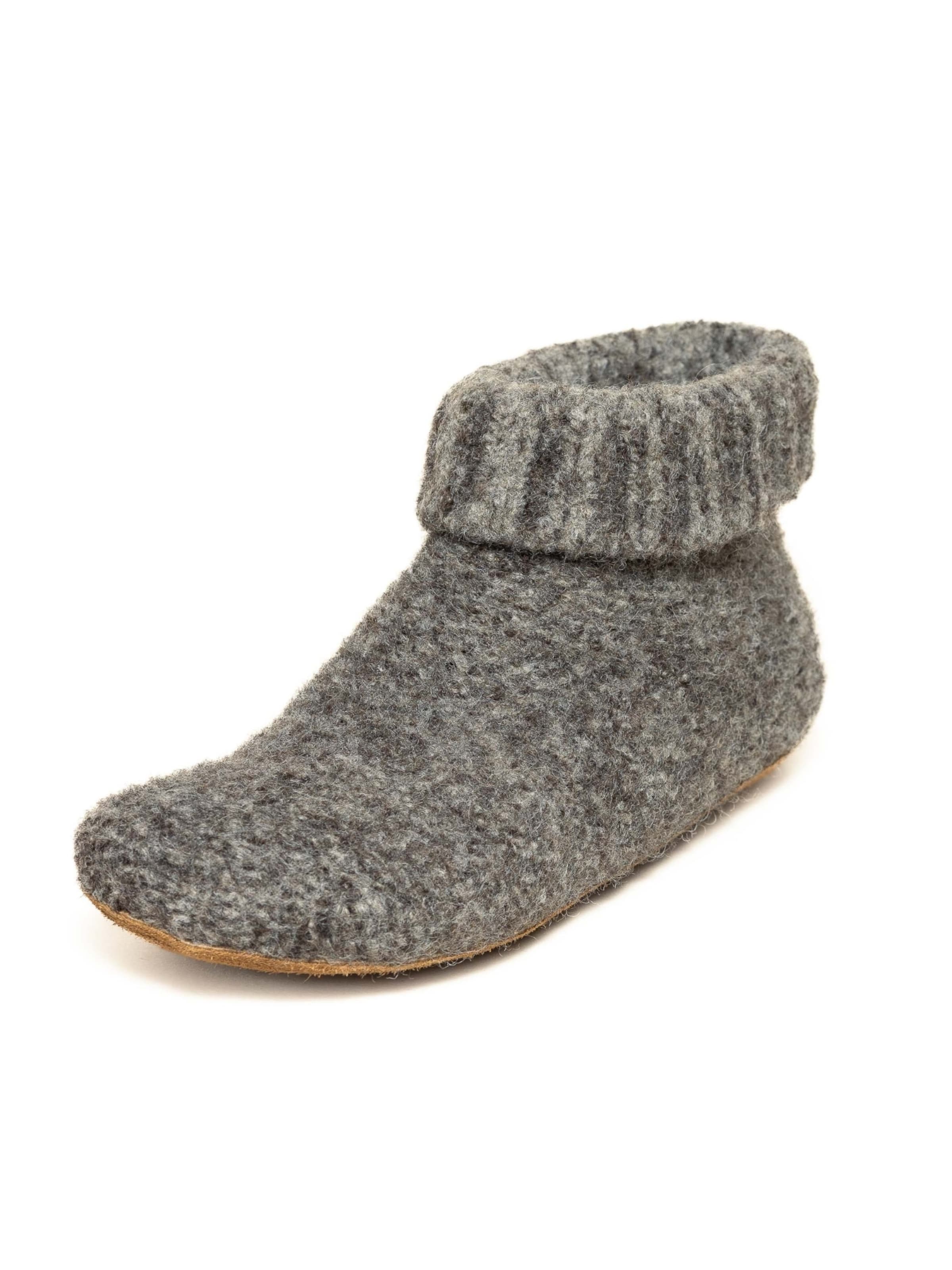 Gottstein Hausschuh 'Hüttenschuhe Knit Boot'‌‌‌‌‌‌‌ in braun, Produktansicht