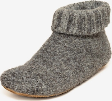 Gottstein Hausschuh 'Hüttenschuhe Knit Boot' in Braun: Vorderseite