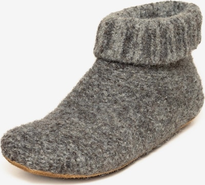 Gottstein Hausschuh 'Hüttenschuhe Knit Boot' in braun, Produktansicht