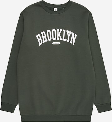 žalia ABOUT YOU Megztinis be užsegimo 'Lucky': priekis