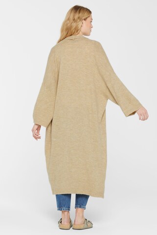 SENSES.THE LABEL Offener Long Cardigan mit weiten Ärmeln in Braun