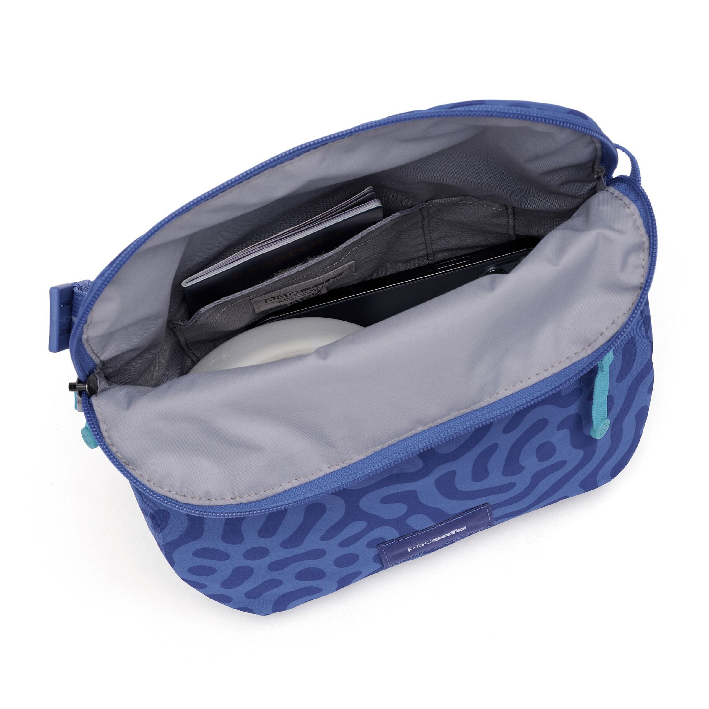 Borsa a tracolla di Pacsafe in blu