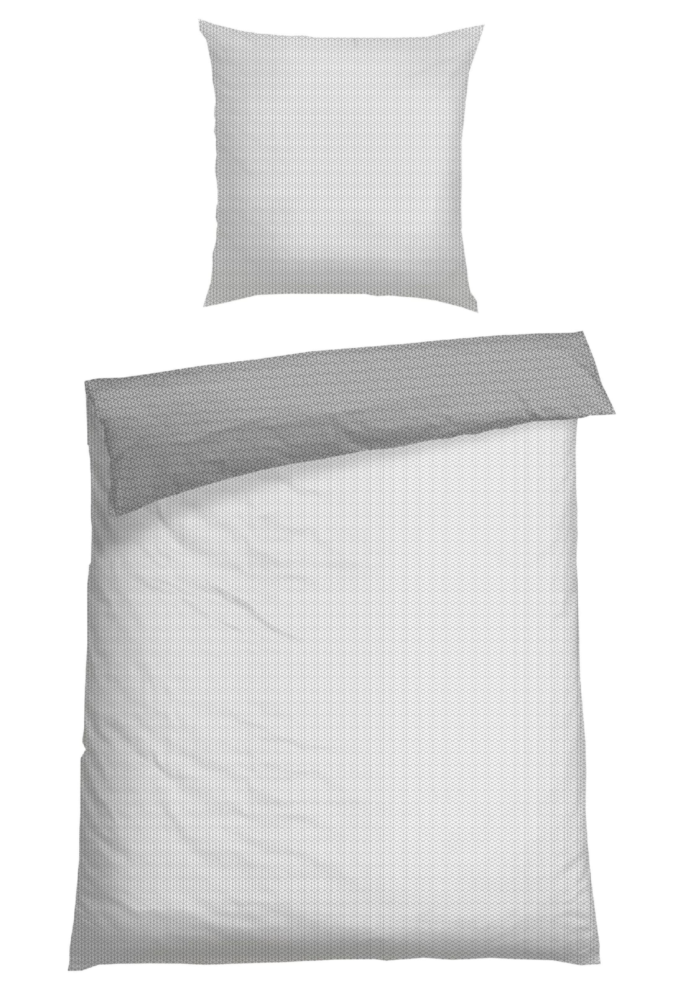 SCHIESSER Dekbedovertrek 'Palma' in Grijs: voorkant