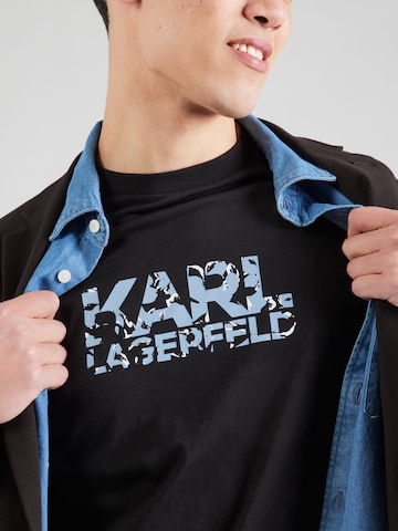 juoda Karl Lagerfeld Marškinėliai