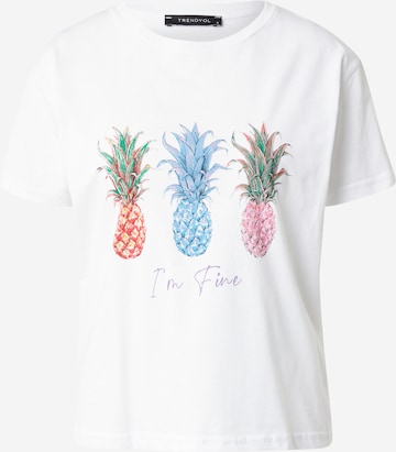 T-shirt Trendyol en blanc : devant