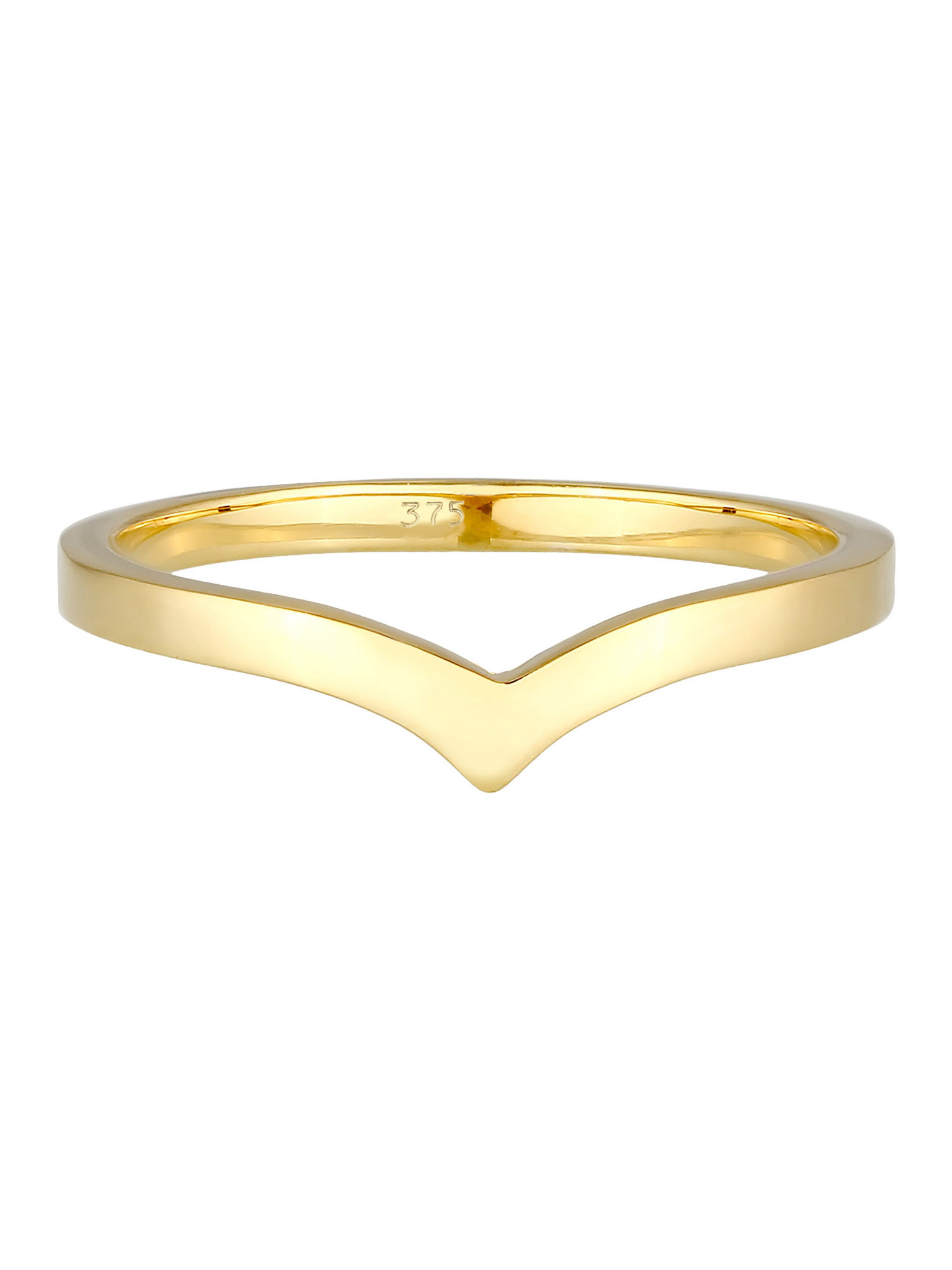 ELLI PREMIUM Ring Geo, V-Form in Gold 