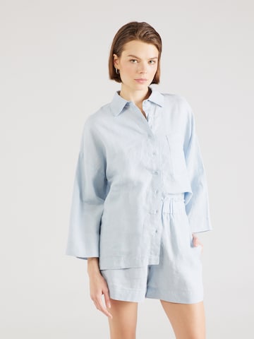 JAN 'N JUNE Blouse 'MONS' in Blauw: voorkant