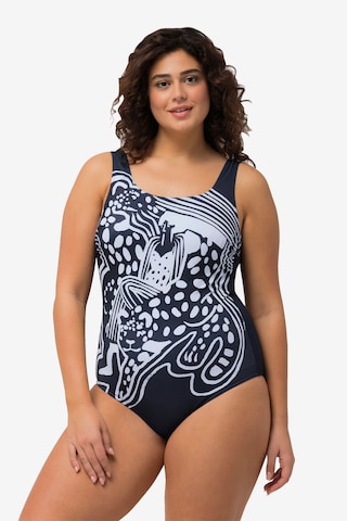 Ulla Popken Swimsuit in Blue: front