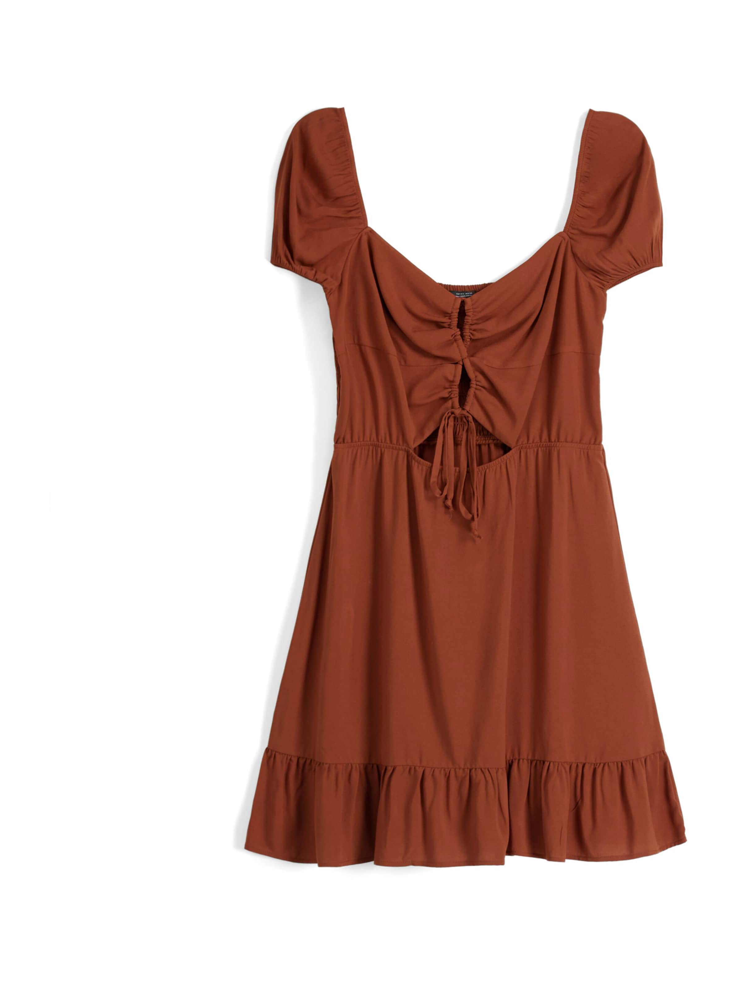 Abito estivo di Bershka in marrone: frontale