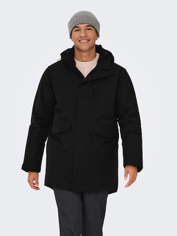 Only & Sons Between-season jacket 'ONSENRICO' in Black: front