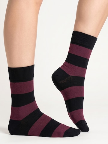 footstar Socken 'Ringel'‌‌‌‌‌ in Rot