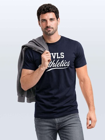 Neverless Shirt 'NVLS Athletics' in Blue