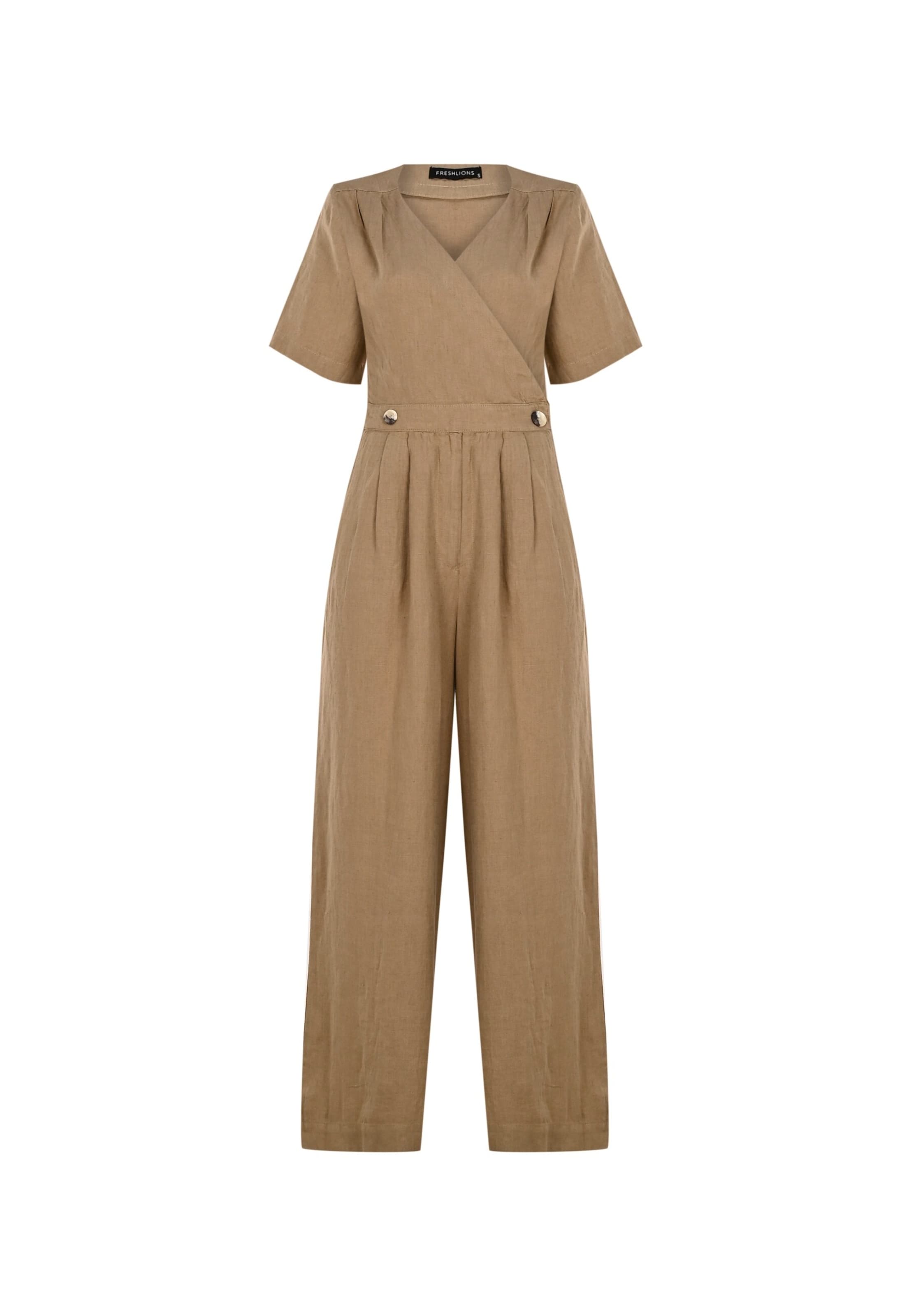 FRESHLIONS Jumpsuit 'Kira' in Bruin: voorkant