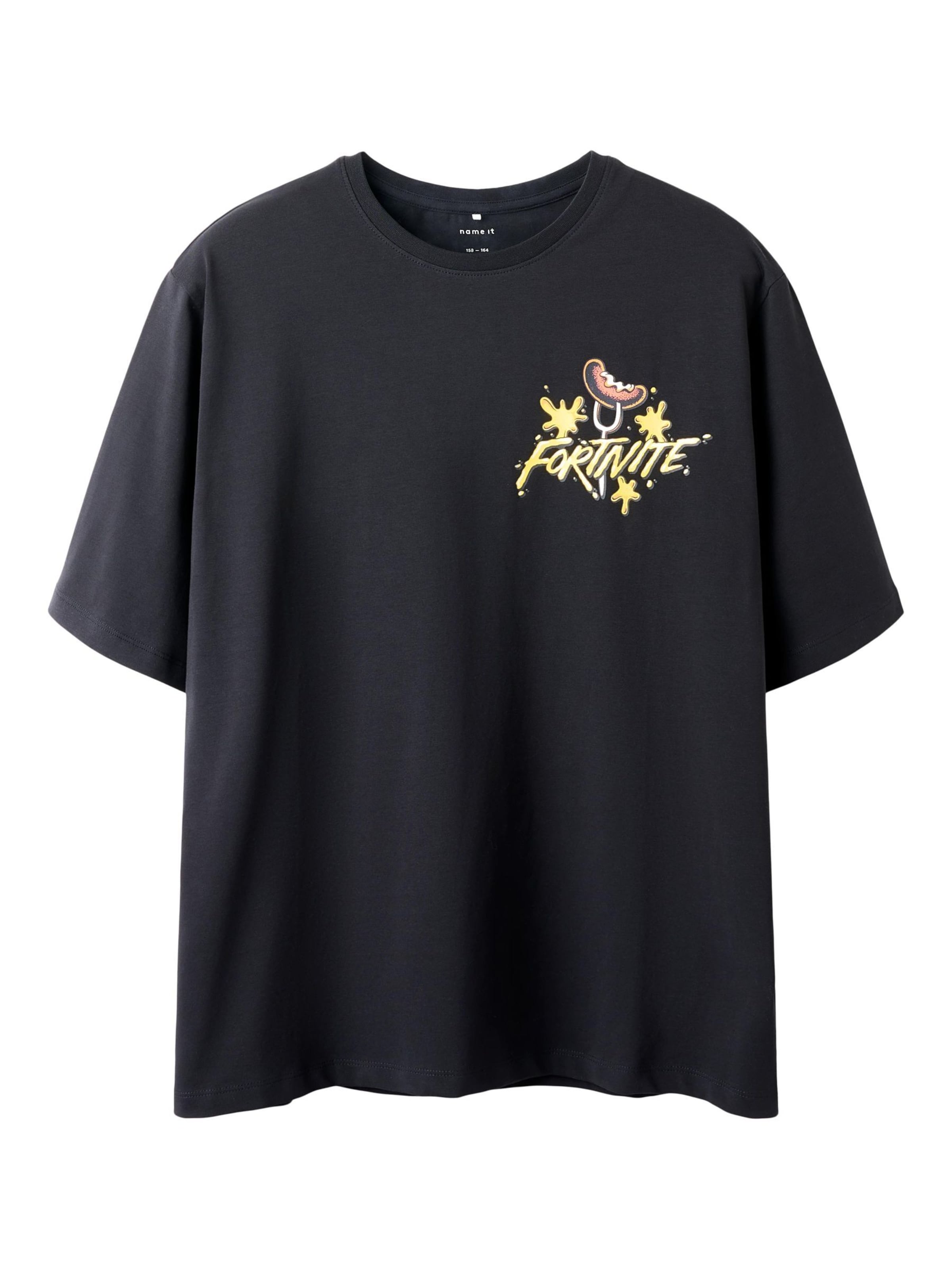 NAME IT - Camiseta en negro: frente