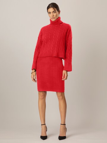 APART Knitted dress in Red