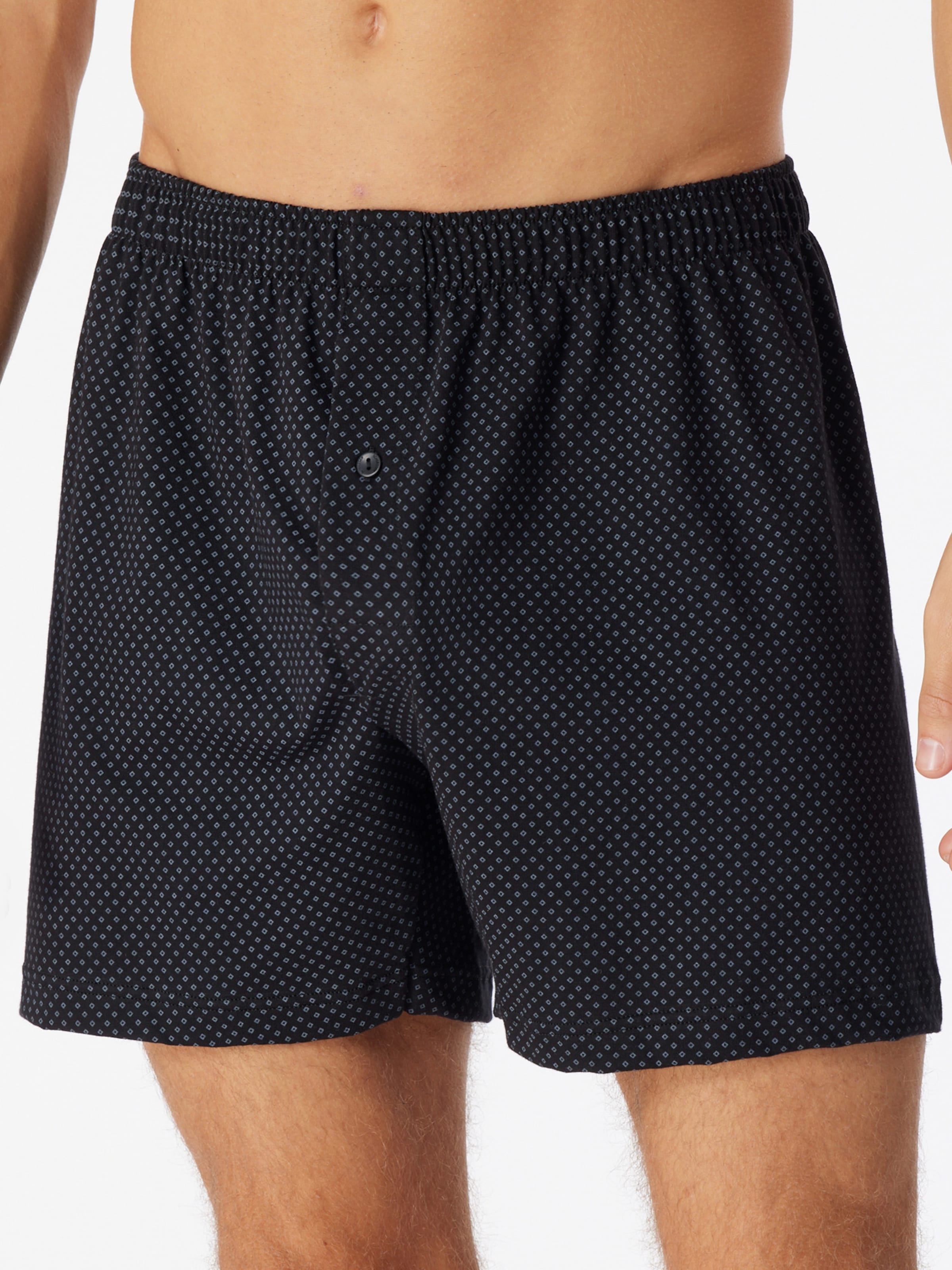 SCHIESSER - Calzoncillo boxer ' Cotton Casuals ' en negro: frente