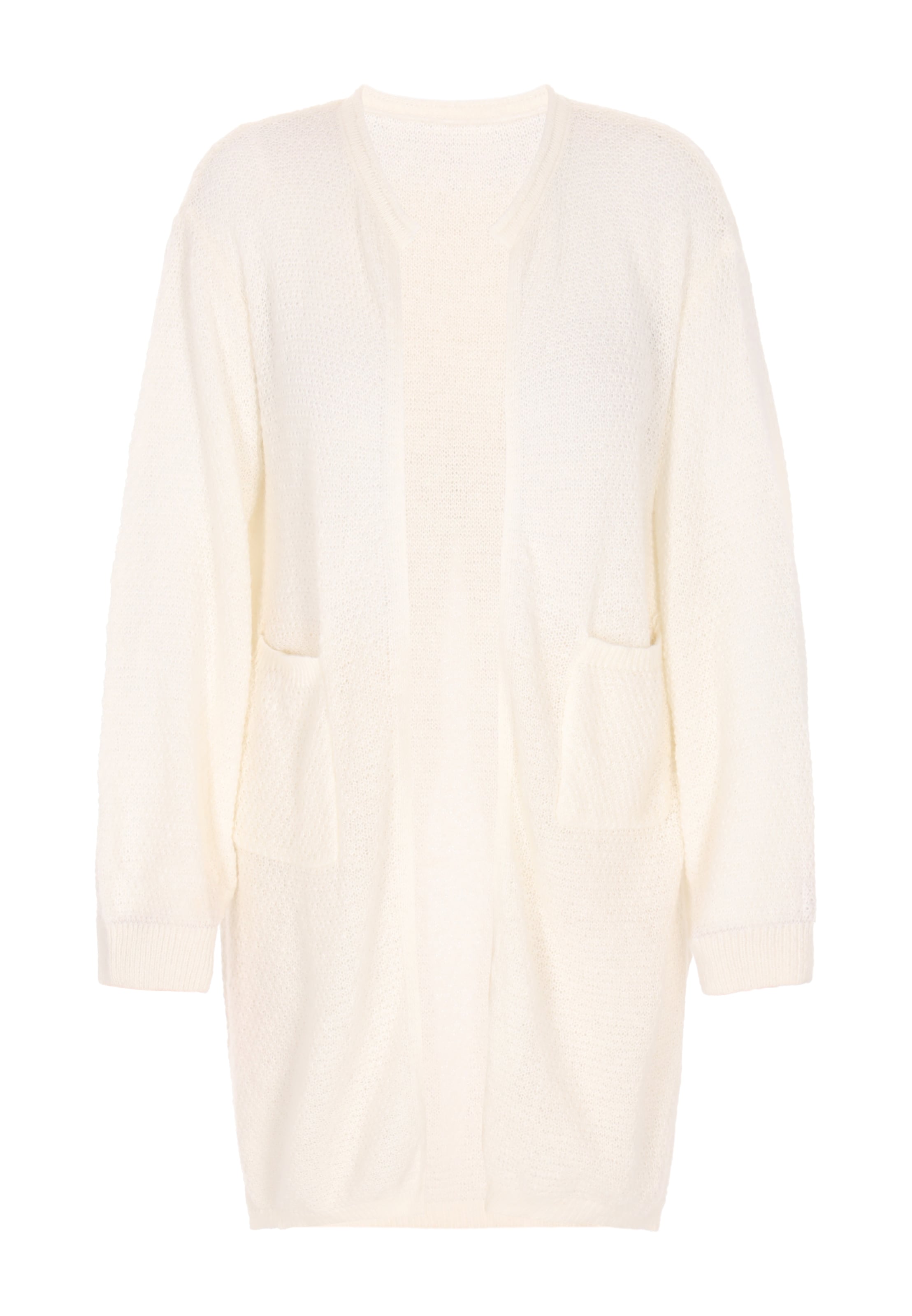 DreiMaster Vintage Neuletakki värissä valkoinen: etupuoli