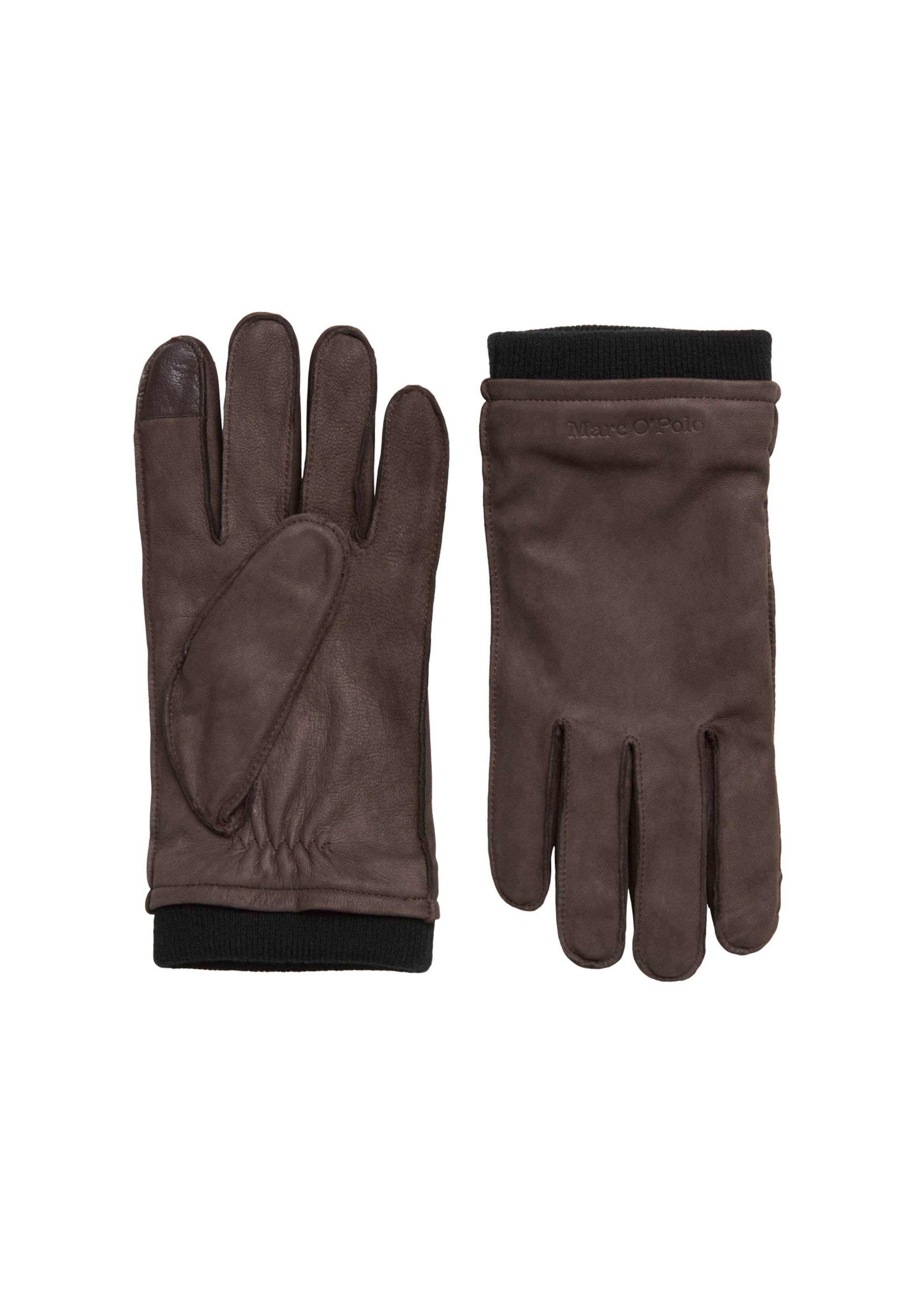 Marc O'Polo Fingerhandschuhe in braun / dunkelbraun, Produktansicht