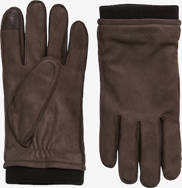 Marc O'Polo Vingerhandschoenen in Bruin: voorkant