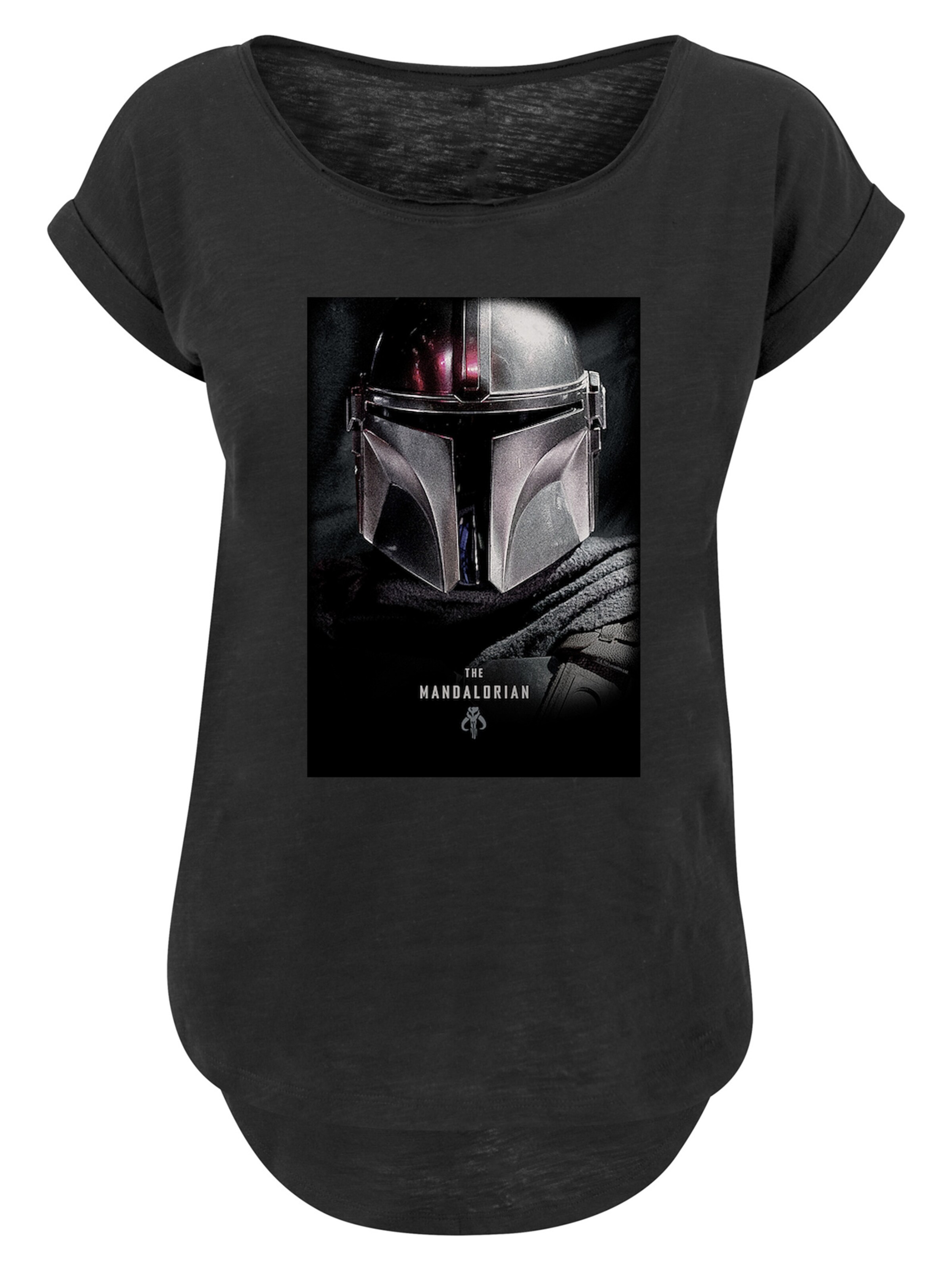 F4NT4STIC T-Shirt 'Star Wars The Mandalorian' in grau / pastelllila / pink / schwarz, Produktansicht