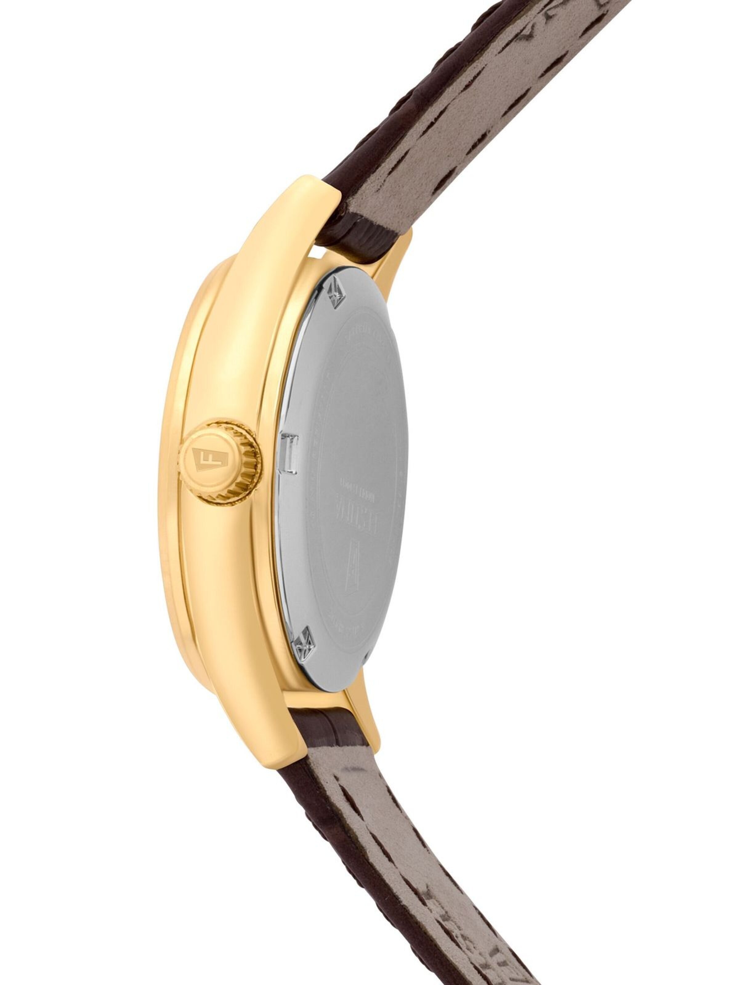 FESTINA Analoog horloge 'Date watch Classic Leather Swiss Made' in Goud