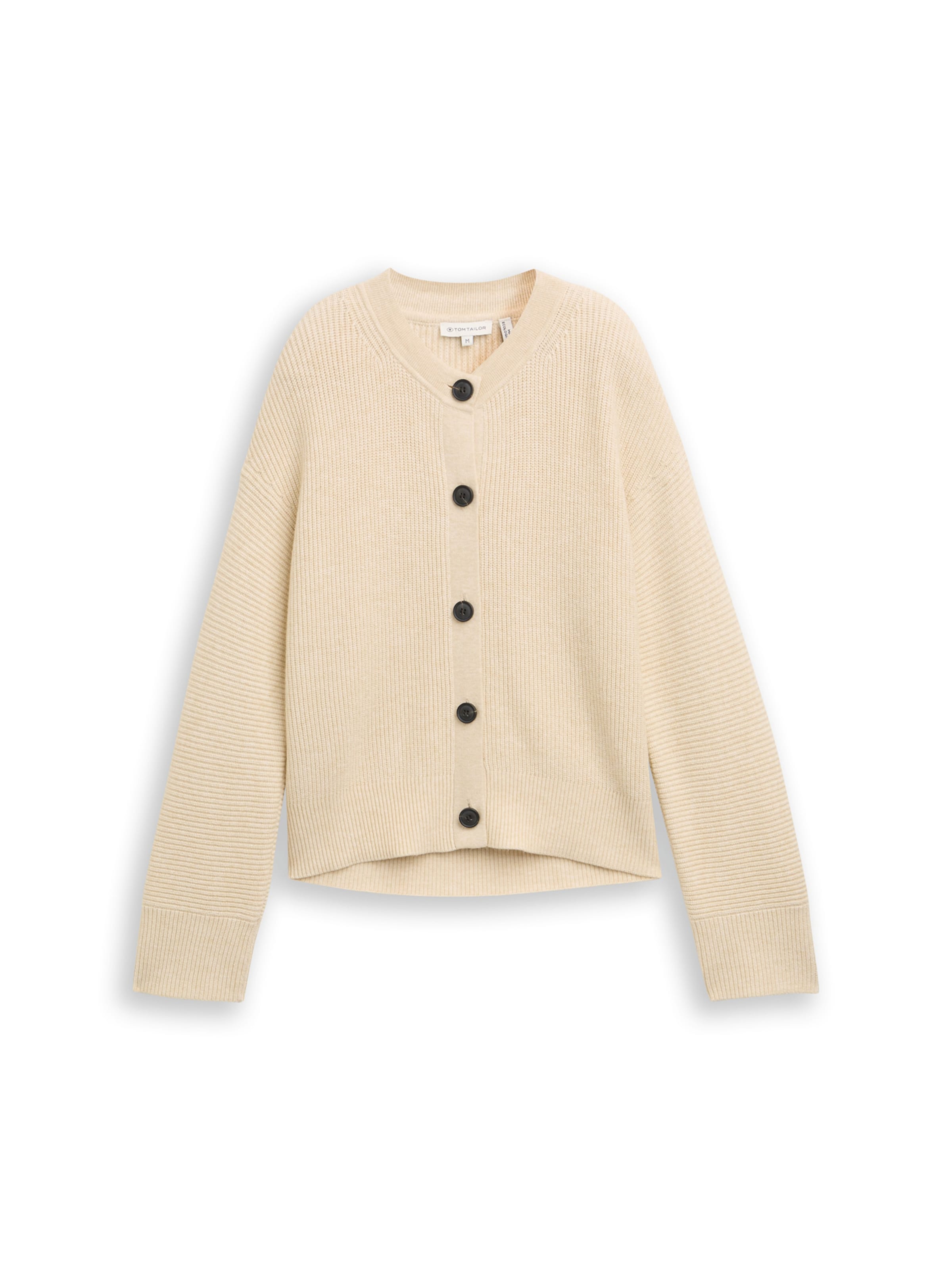 Cardigan TOM TAILOR en beige : devant