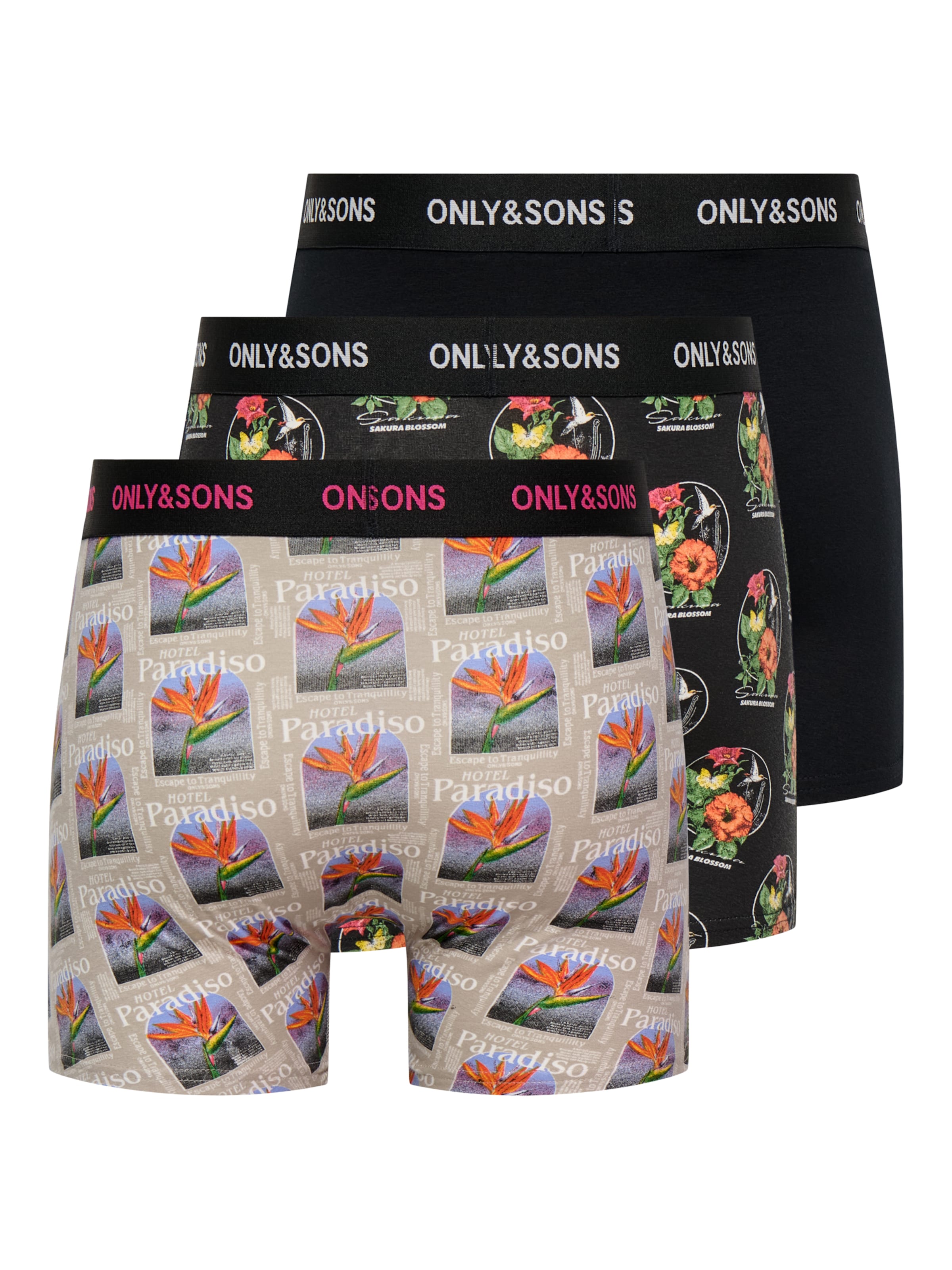 Only & Sons Boxer shorts in Pink