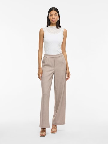 VILA Wide leg Trousers 'VIVARONE' in Beige