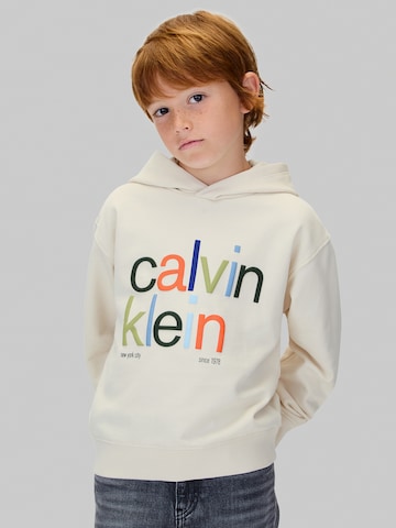 Calvin Klein Jeans - Sudadera en beige: frente